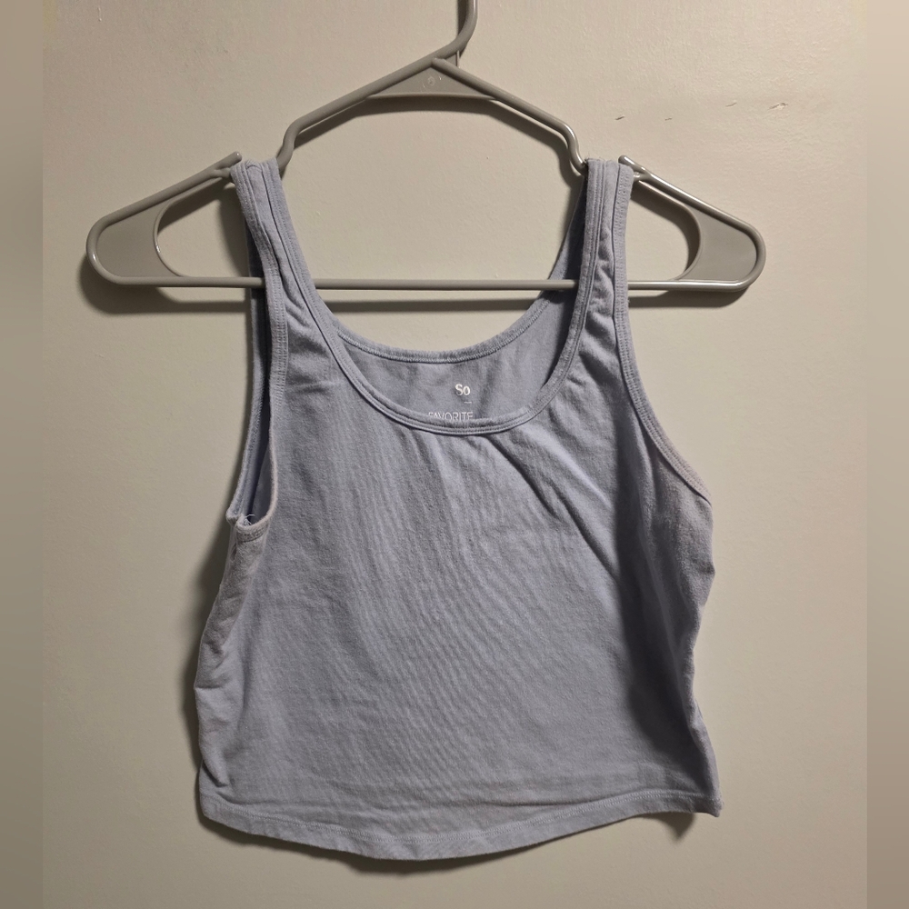 SO Women's Soft Blue Tank Top
